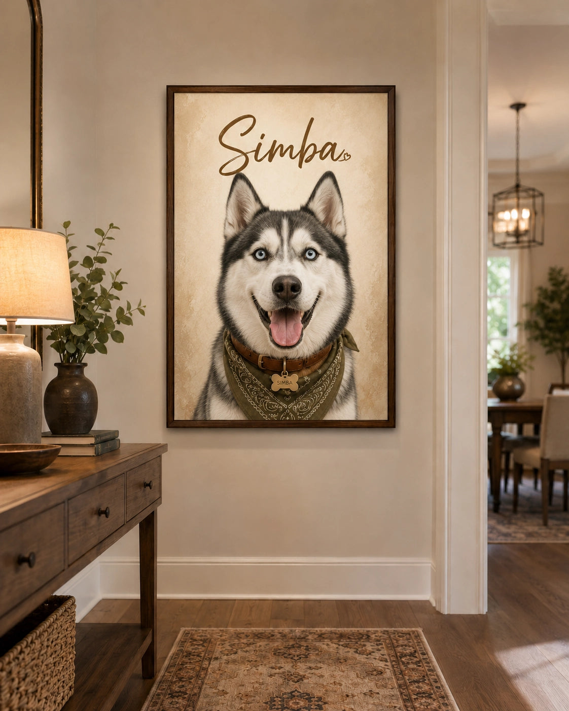 Hallways pet portrait display